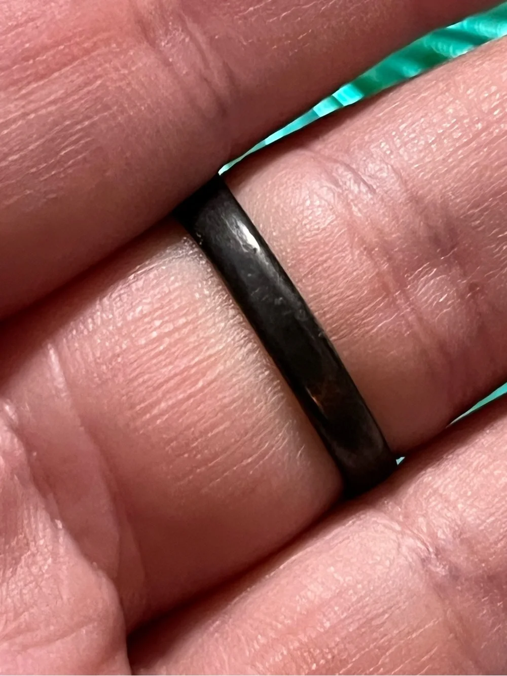 Vintage Navajo Artisan Signed Sterling Silver 925 Turquoise Size 8 Ring